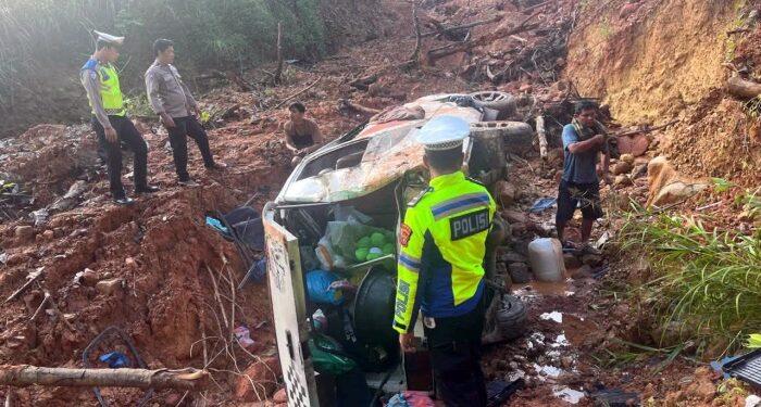 Mitsubishi L300 Terjun ke Jurang Sitahuis, Sopir Asal Sitinjak Lolos dari Maut