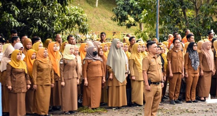 Pemkab Madina Kembali Gelar Apel di Taman Raja Batu, Kondisinya Penuh Sampah