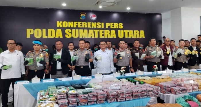 Rekor Baru, Polda Sumut Potong Jalur Logistik 5,3 Ton Narkoba