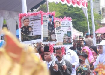 SDN 098 Pidoli Kenalkan Pahlawan Madina di Karnaval HUT ke-81 RI