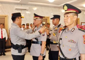 Kapolres Padangsidimpuan Pimpin Sertijab Kasat Samapta