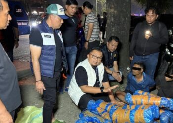Kejar-kejaran di Trotoar, Polrestabes Medan Tangkap Kurir Ganja dari Aceh