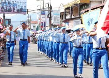 Paskibra hingga Pelajar Meriahkan Defile HUT ke-81 RI di Madina