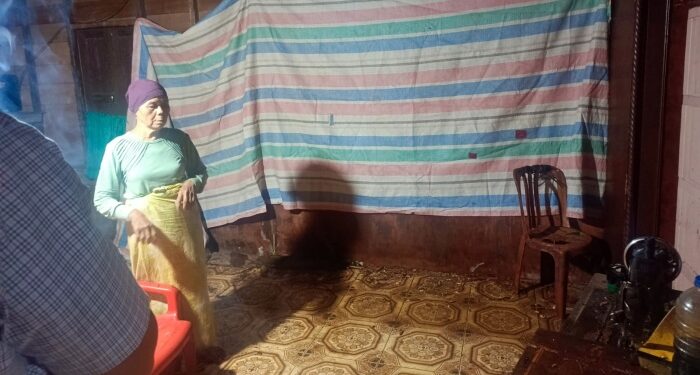 Pohon Kelapa Tumbang Timpa Rumah Warga di Bangkelang
