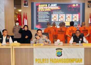 Polres Padangsidimpuan Ringkus 9 Tersangka Kasus Narkoba dan Penganiayaan