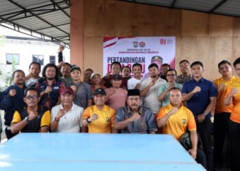 Polres Tapsel dan Insan Pers Rayakan Kemerdekaan RI Lewat Pertandingan Dam Batu