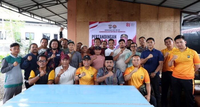 Polres Tapsel dan Insan Pers Rayakan Kemerdekaan RI Lewat Pertandingan Dam Batu