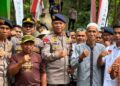 Batalyon C Satbrimob Polda Sumut Revitalisasi Jembatan Rambin di Tapsel