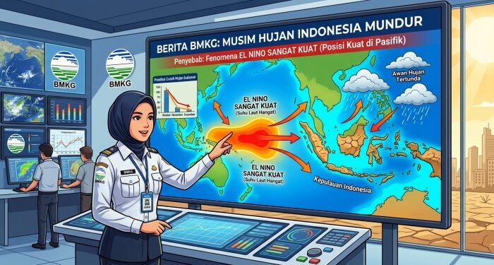 BMKG: Musim Hujan Mundur karena Posisi El Nino Sangat Kuat
