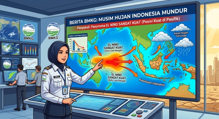 BMKG: Musim Hujan Mundur karena Posisi El Nino Sangat Kuat