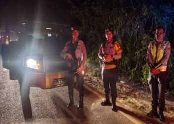 Persempit Ruang Kejahatan, Brimob Polda Sumut Patroli Malam di Jalinsum