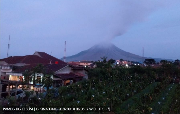 Sinabung Siaga, Pemkab Karo Evakuasi Penduduk Dua Desa