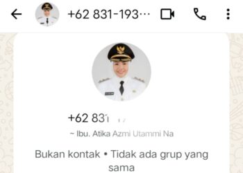 Waspada Penipuan…! Ada yang Mencatut Nomor WA Wabup Madina Atika Azmi