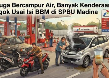 Diduga Bercampur Air, Banyak Kenderaan Mogok Usai Isi BBM di SPBU Madina