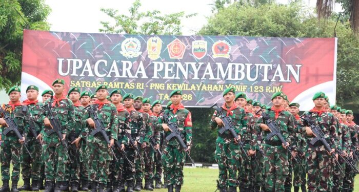 Tugas Pamtas di Papua, 450 Prajurit Yonif 123/Rajawali Kembali ke Batalyon