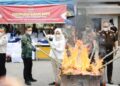 Puluhan Kilo Narkoba Dibakar, Kejari Madina Lepas Beban Simpan Barang Bukti