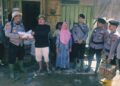 Kapolsek Panyabungan Salurkan Bantuan untuk Korban Banjir Pagaran Tonga