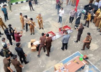 Ganja 6 Kilogram dan Ratusan Gram Sabu Musnah di Padangsidimpuan