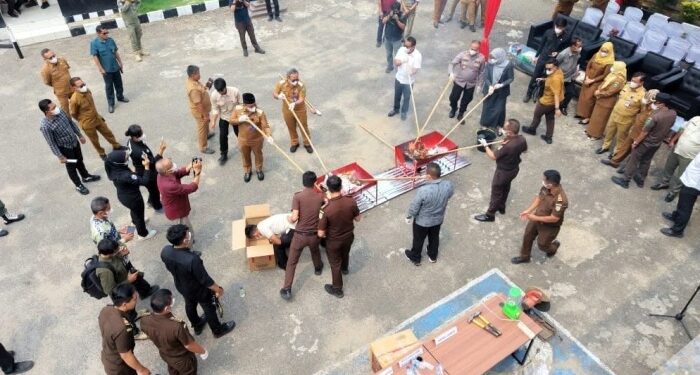 Ganja 6 Kilogram dan Ratusan Gram Sabu Musnah di Padangsidimpuan