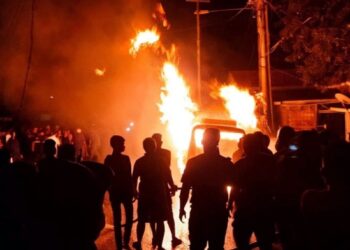Kebakaran Kampung Darek Padangsidimpuan Diduga Akibat Angkot Angkut BBM Meledak